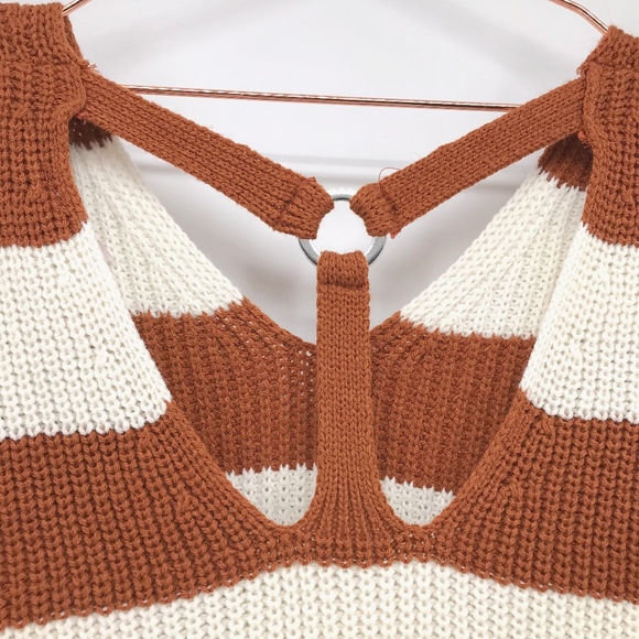 Love by Design Striped Sweater w Back Detail - Picture 5 of 8